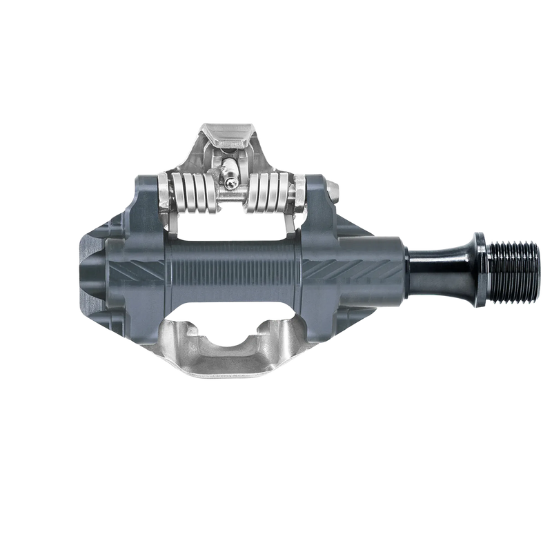 Load image into Gallery viewer, Wolf Tooth MK0 DEL Gravel Race Clipless Pedals - Single Sided Clipless, Alloy, 9/16", Shadow Gray, Pair, Shimano SPD
