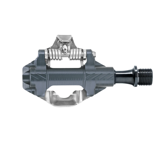 Wolf Tooth MK0 DEL Gravel Race Clipless Pedals - Single Sided Clipless, Alloy, 9/16", Shadow Gray, Pair, Shimano SPD