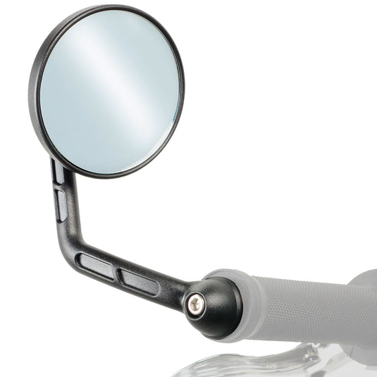 Delta Premium Bar End Mirror - Black High Rise Arm With Ball & Socket