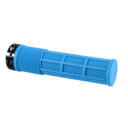 DMR DeathGrip Flangeless Grips - Thick, Lock-On, Blue