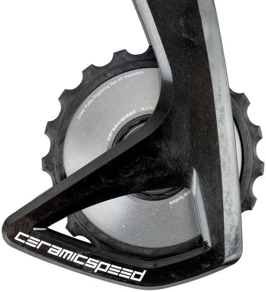CeramicSpeed OSPW RS Alpha Pulley Wheel System for Shimano Dura-Ace 9250/Ultegra 8150 - ALPHA Aluminum Pulley, Carbon