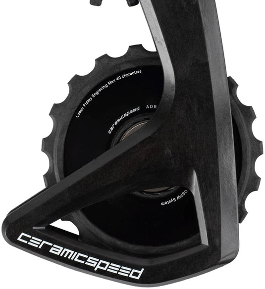 CeramicSpeed OSPW RS Alpha Pulley Wheel System for Campagnolo Super Record WRL - ALPHA Aluminum Pulley, Carbon Cage,