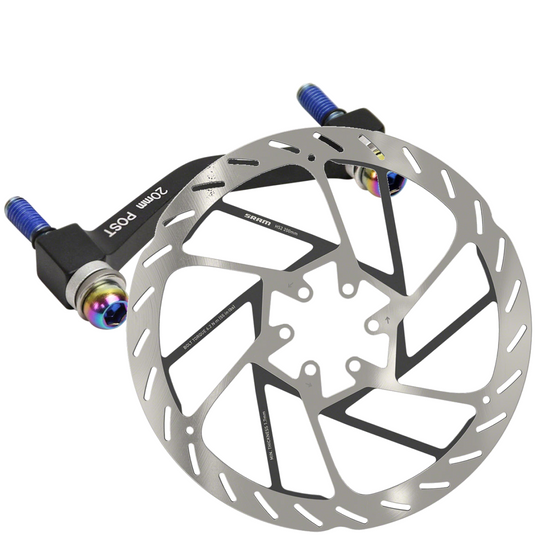 SRAM HS2 200mm Disc Brake Rotor & Post Mount Brake Caliper Adapter Bundle - Heat Dissipation, High Power, MTB Upgrade