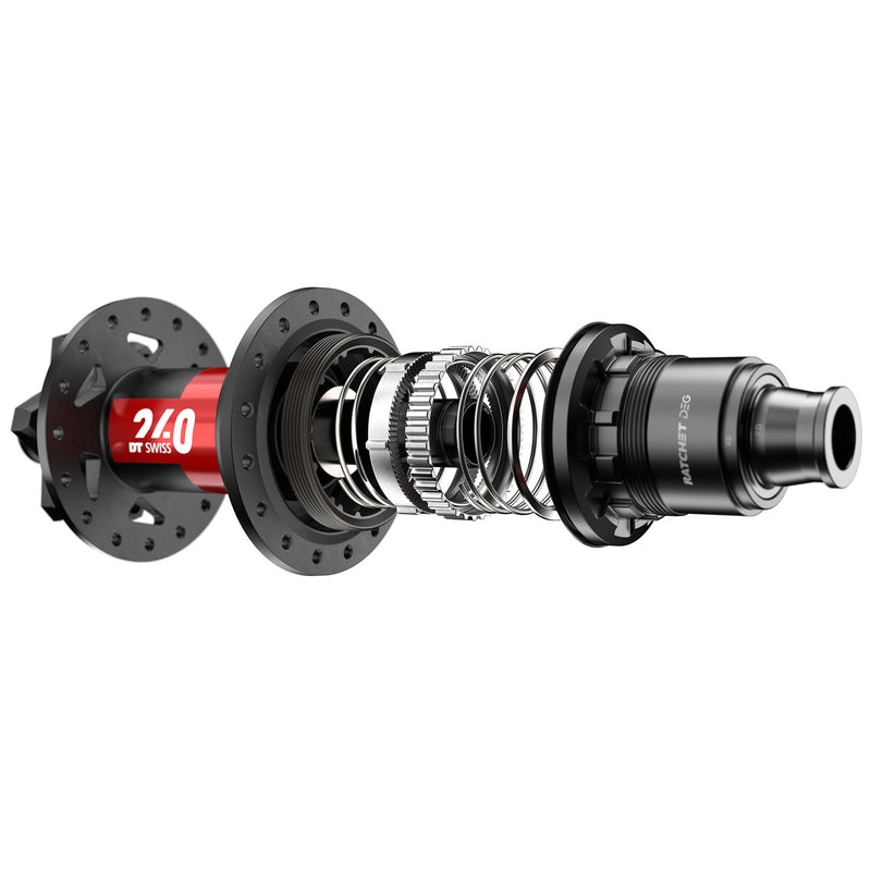 Load image into Gallery viewer, DT Swiss 240 DEG Rear Hub - 12 x 148mm, 6-Bolt, XD, Black/Red, 28H, DEG 90 DF
