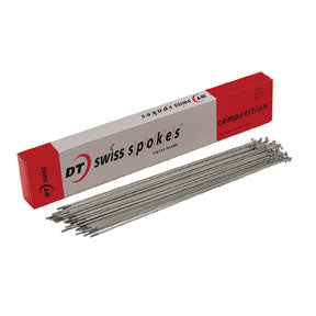 DT Swiss Competition Spoke 2.0mm 1.8mm 2.0mm 296mm J bend Silver Box of 100