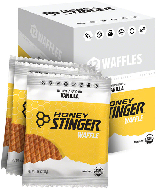 Pack of 2 Honey Stinger Organic Waffle - Vanilla, Box of 12