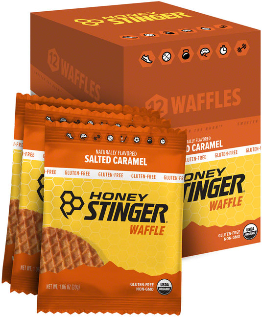 Pack of 2 Honey Stinger Gluten Free Organic Waffle - Salted Caramel, Box of 12