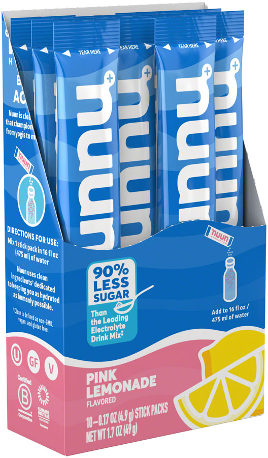 Nuun Sport Drink Mix Pink Lemonade, Box of 10, 10 servings, 10pcs