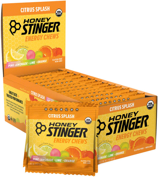 Honey Stinger Organic Energy Chews Box of 12 Energy Citrus Splash Box of 12 Yes