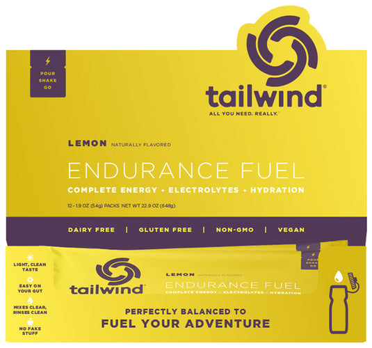 Tailwind Nutrition Endurance Fuel Lemon - Box of 12 Single Servings