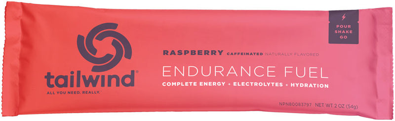Load image into Gallery viewer, Tailwind Nutrition Endurance Fuel Raspberry - Caffeinated, Box of 12 Single Servings

