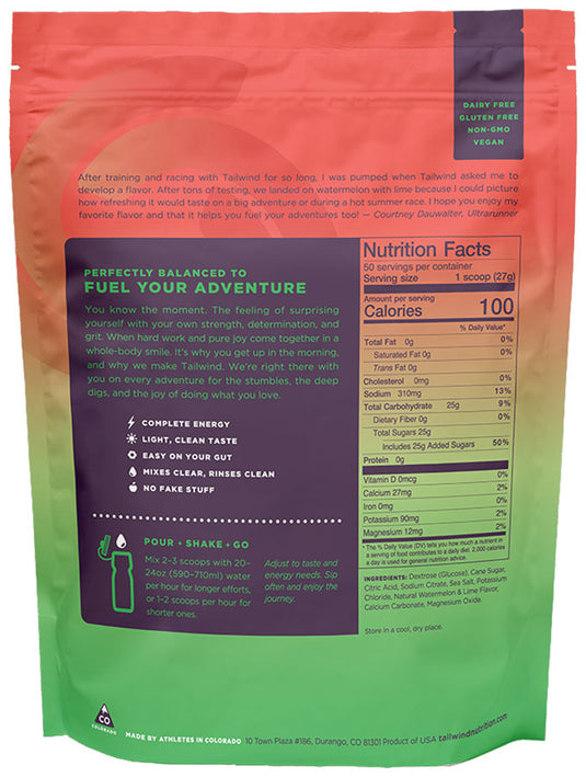 Tailwind Nutrition Endurance Fuel Dauwaltermelon - 50 Serving Bag
