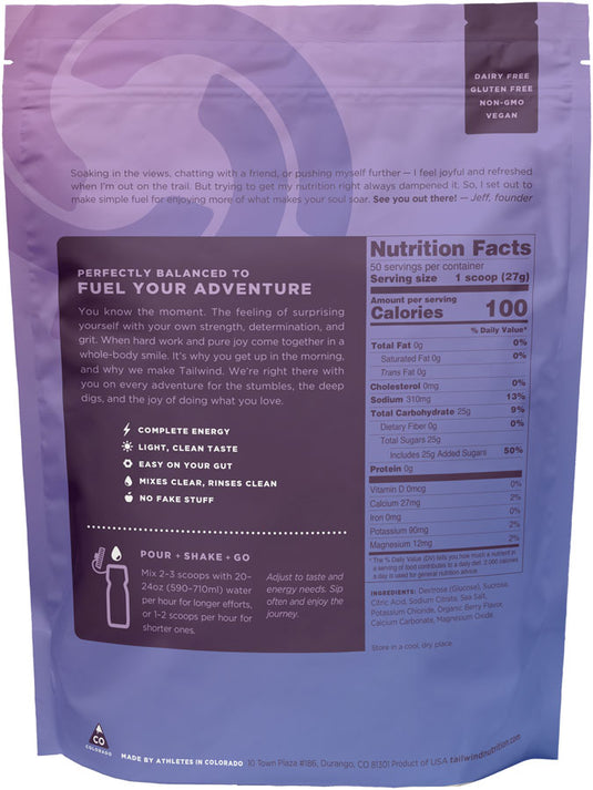 Tailwind Nutrition Endurance Fuel Berry - 50 Serving Bag
