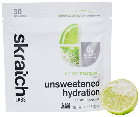 Skratch Labs Unsweetened Hydration Sport Drink Mix - Salted Margarita, 30-Serving Resealable Bag