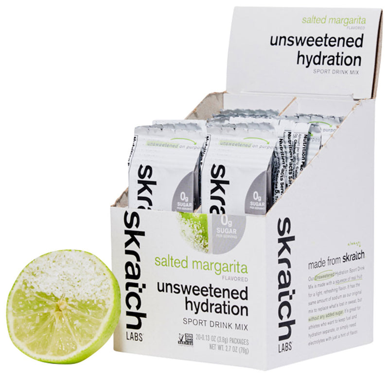 Load image into Gallery viewer, Skratch Labs Unsweetened Hydration Sport Drink Mix - Salted Margarita, Single Serving 20-Pack
