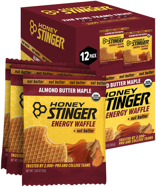 Honey Stinger Organic Waffle - Almond Butter Maple, Box of 12 Pack of  12