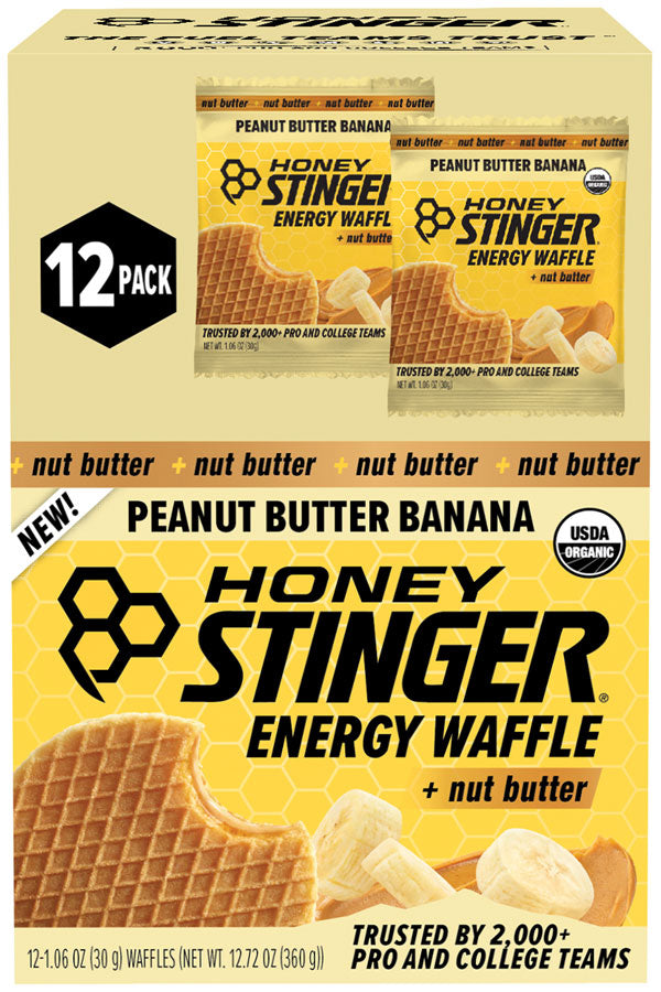 Load image into Gallery viewer, Honey Stinger Organic Waffle - Peanut Butter Banana, Box of 12 Pack of  12
