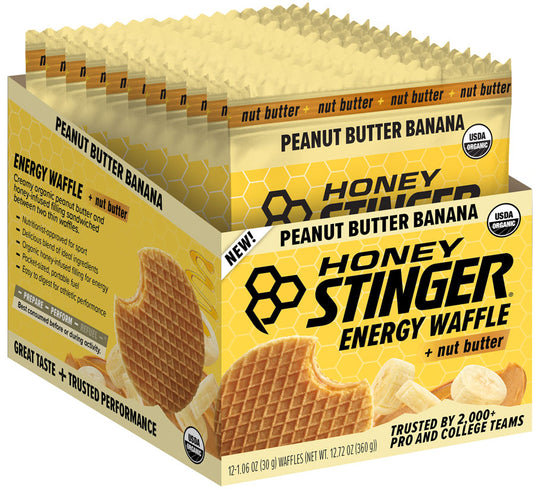 Honey Stinger Organic Waffle - Peanut Butter Banana, Box of 12 Pack of  12