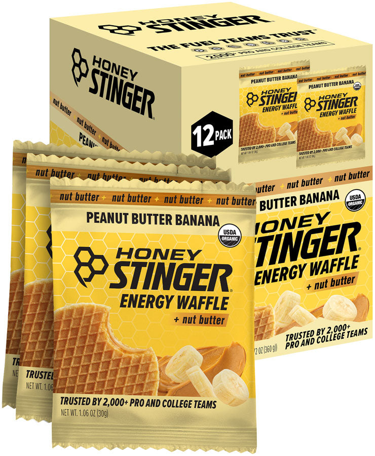 Load image into Gallery viewer, Honey Stinger Organic Waffle - Peanut Butter Banana, Box of 12 Pack of  12
