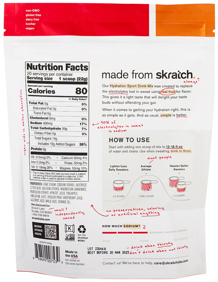 Load image into Gallery viewer, Skratch Labs Skratch Sport Mix 20 Servings Sport Mix Fruit Punch 20s Sport &amp; Recovery Drinks
