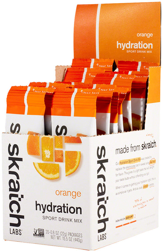 Skratch Labs Sport Hydration Drink, Drink Mix, Orange, Individual Packs, 20 servings, 20pcs