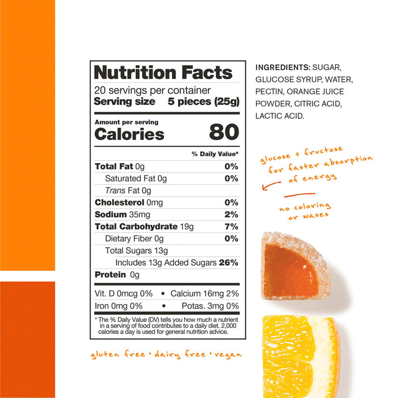 Load image into Gallery viewer, Skratch Labs Skratch Labs Sport Chews Sport Chews Orange Energy Chews Pack of  10
