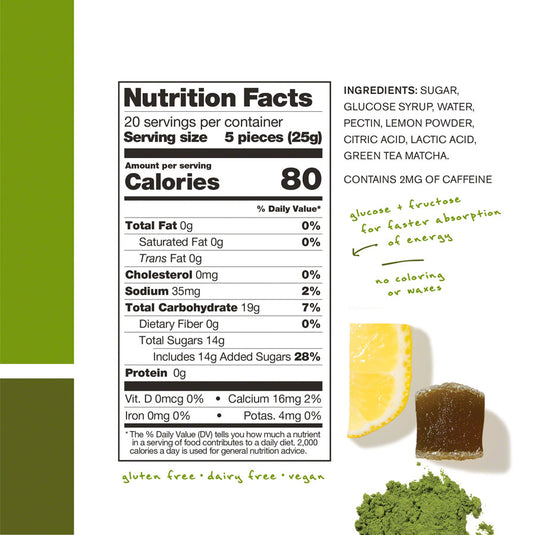 Skratch Labs Skratch Labs Sport Chews Sport Chews Matcha And Lemon Energy Chews