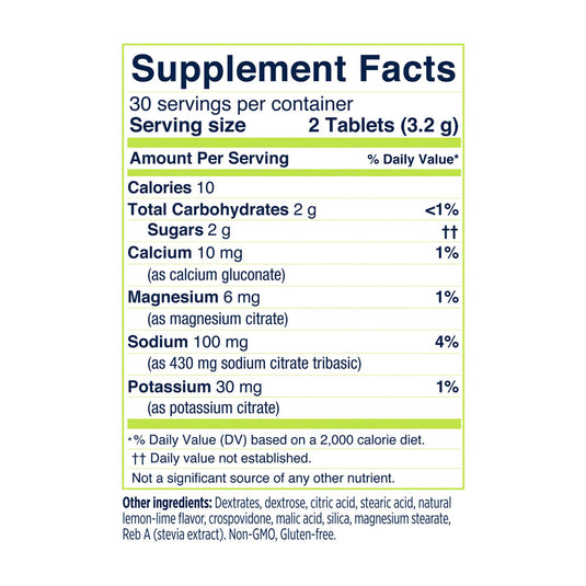 SaltStick Fastchews Chewable Electrolyte Tablets - Bottle of 30, Lemon Lime