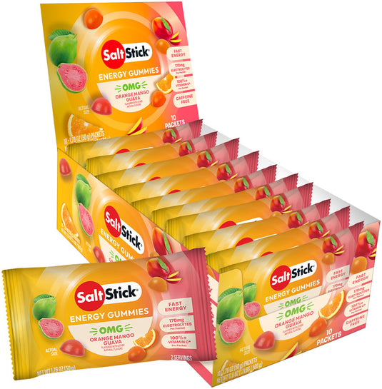 SaltStick OMG! ( Orange, Mango, Guava) Energy Gummies - Pack of 10