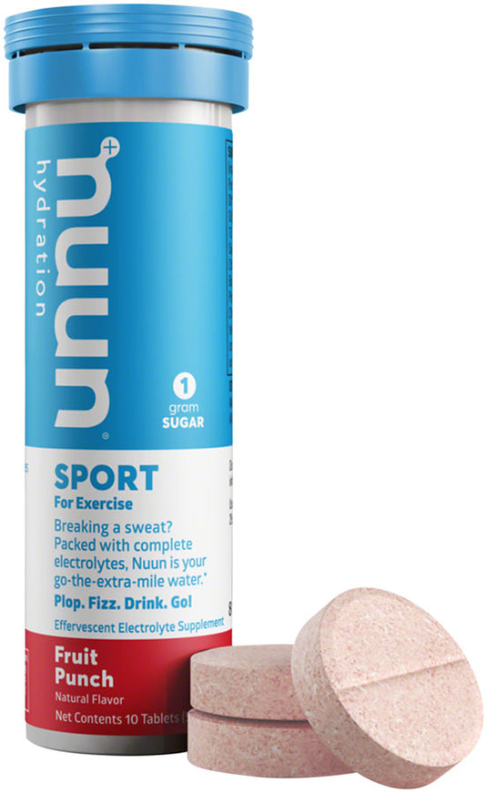 Nuun Electrolyte Active Drink Tabs Hydration Fruit Punch Box of 8 Tubes