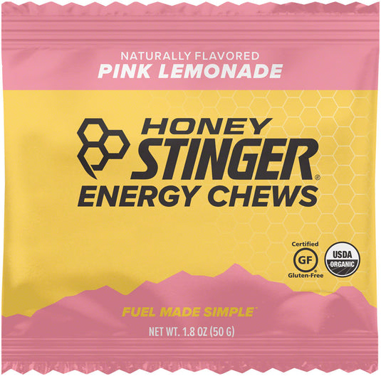 Honey Stinger Organic Energy Chews Box of 12 Energy Pink Lemonade Box of 12 Yes