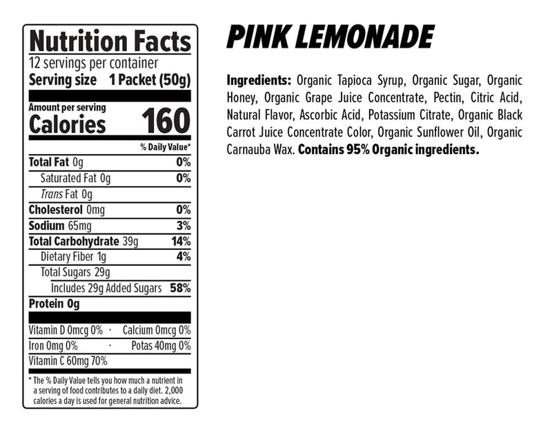 Load image into Gallery viewer, Honey Stinger Organic Energy Chews Box of 12 Energy Pink Lemonade Box of 12 Yes

