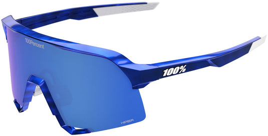 100% S3 Sunglasses - LE RBH Gloss Blue Holographic/Hiper Royal Blue Mirror Lens