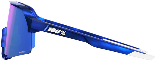 100% S3 Sunglasses - LE RBH Gloss Blue Holographic/Hiper Royal Blue Mirror Lens