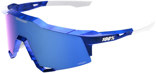 100% Speedcraft Sunglasses - LE RBH Gloss Blue Holographic/Hiper Royal Blue Mirror Lens