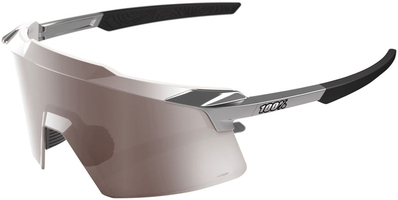 Load image into Gallery viewer, 100% Aerocraft Sunglasses - Gloss Black Chrome/Hiper Silver Mirror Lens
