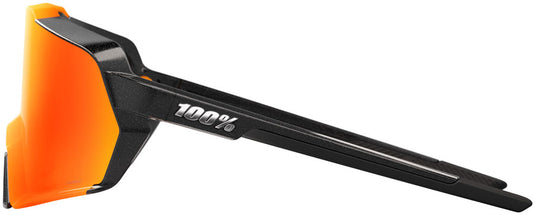 100% Korbin Sunglasses - Gloss Metallic Black/Hiper Red Mirror Lens