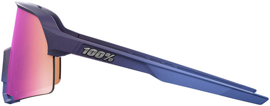 100% S3 Sunglasses - Satin Storm Metallic/Purple Mirror Lens