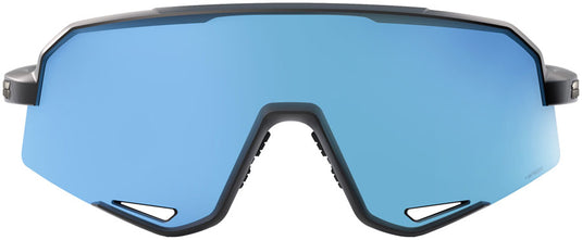 100% Slendale Sunglasses - Matte Black/Hiper Blue Mirror Lens