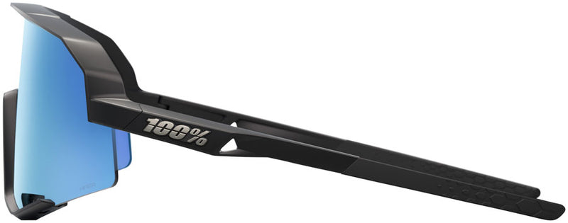 Load image into Gallery viewer, 100% Slendale Sunglasses - Matte Black/Hiper Blue Mirror Lens
