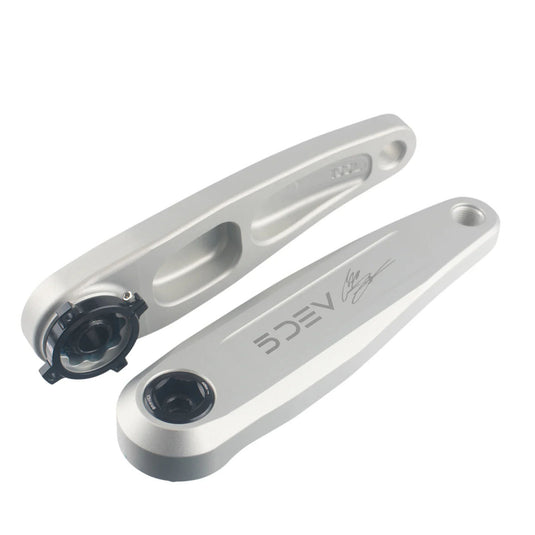 5Dev DH/Freeride Cranks, 155mm, No Spindle, Clear/Silver