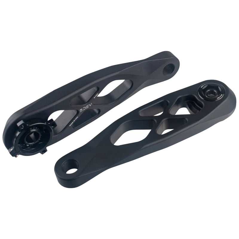 Load image into Gallery viewer, 5Dev R-Spec Trail Cranks, 135mm, No Spindle, Black NLA

