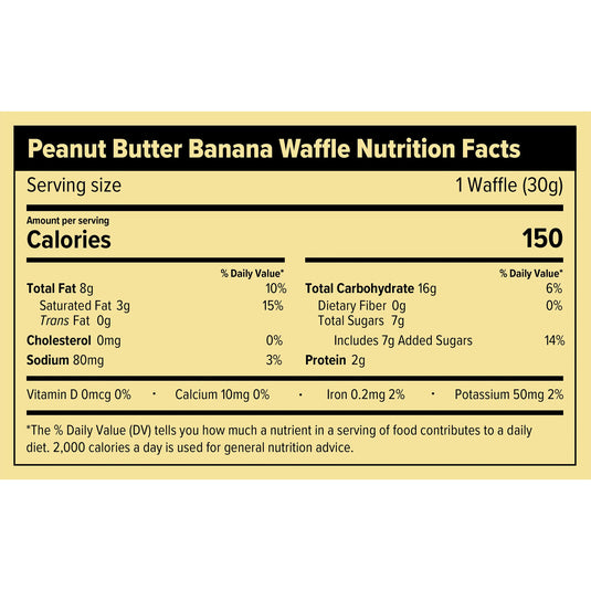 Honey Stinger Organic Peanut Butter Stinger Waffle Energy Peanut Butter Banana Box of 12 Yes