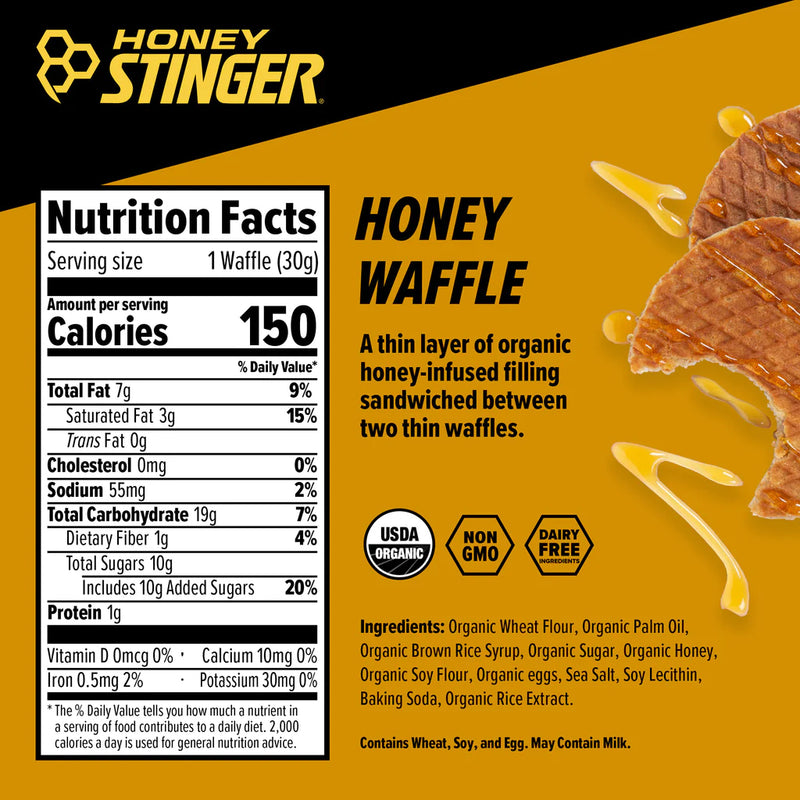 Load image into Gallery viewer, Honey Stinger Organic Stinger Waffle Box of 12 Energy Honey Box of 12 Yes
