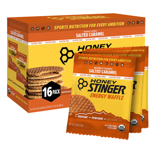 Honey Stinger Gluten-Free Organic Stinger Waffle Energy Salted Caramel Box of 12 Yes