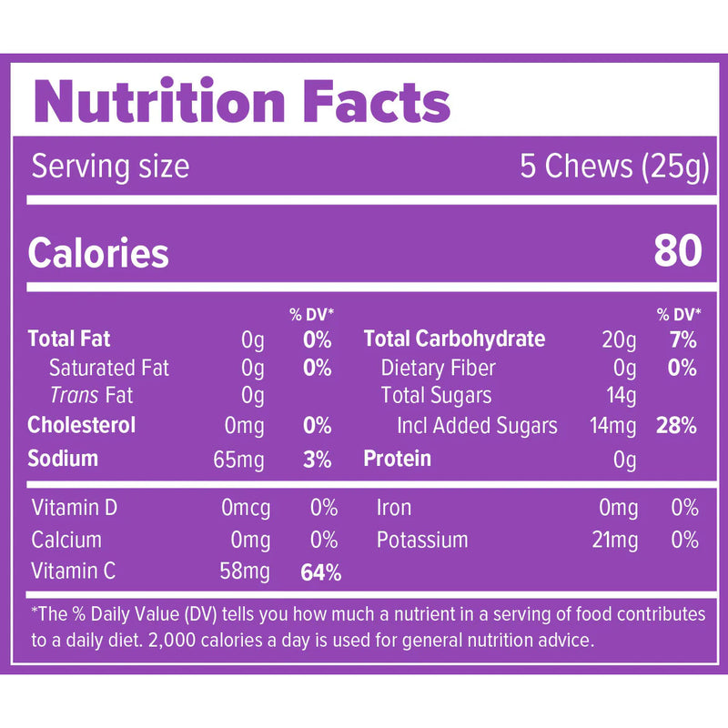 Load image into Gallery viewer, Honey Stinger Caffeinated Chews Box of 12 Energy Tropical Twist Box of 12
