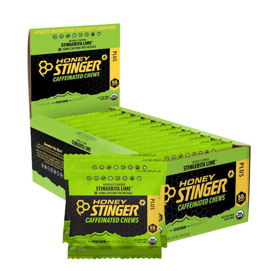 Honey Stinger Caffeinated Chews Box of 12 Energy Stingerita Lime Box of 12