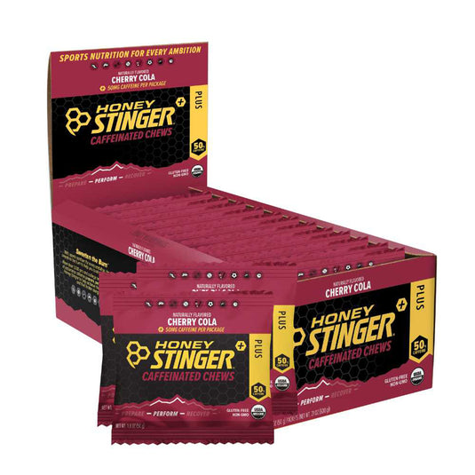 Honey Stinger Caffeinated Chews Box of 12 Energy Cherry Cola Box of 12