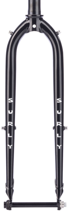 Load image into Gallery viewer, Surly Straggler Thru-Axle Fork - 650b, 390mm, 1-1/8" Straight Steerer, Steel, Black
