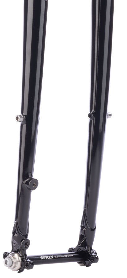 Load image into Gallery viewer, Surly Straggler Thru-Axle Fork- 700c, 410mm, 1-1/8" Straight Steerer, Steel, Black

